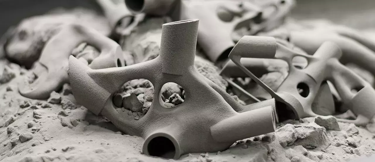 3D printed parts designed by structural generative design, topology optimization